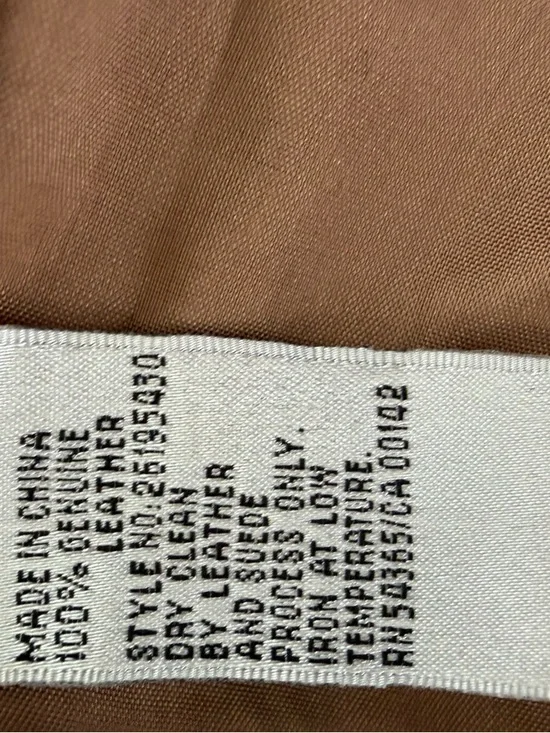 Bianca Nygard suede Leather Jacket with Embroidered Hem, Size 12 - Picture 4 of 7